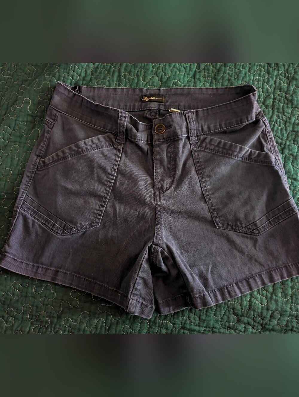 Women’s Dark Charcoal Cargo Shorts - Unbranded